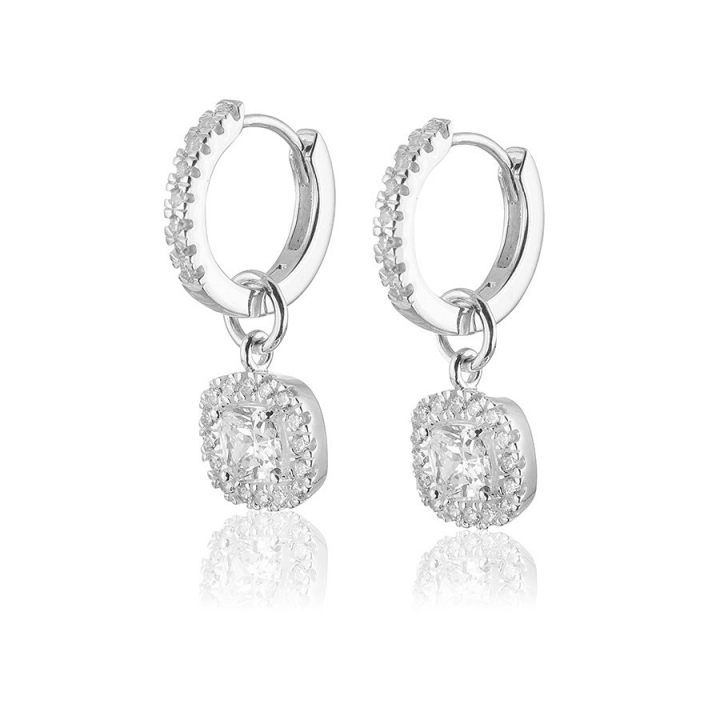 Glamorous Earrings creol Silver i gruppen Øredobber / Sølvøredobber hos SCANDINAVIAN JEWELRY DESIGN (s306)