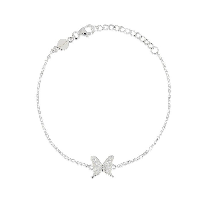 Petite papillion sparkling Bracelet Silver i gruppen Armbånd / Sølvarmbånd hos SCANDINAVIAN JEWELRY DESIGN (s317)