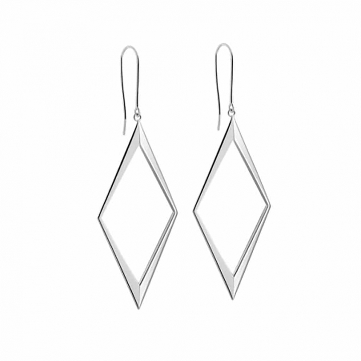 Rhomb Øreringer Sølv i gruppen Øredobber / Sølvøredobber hos SCANDINAVIAN JEWELRY DESIGN (s326)