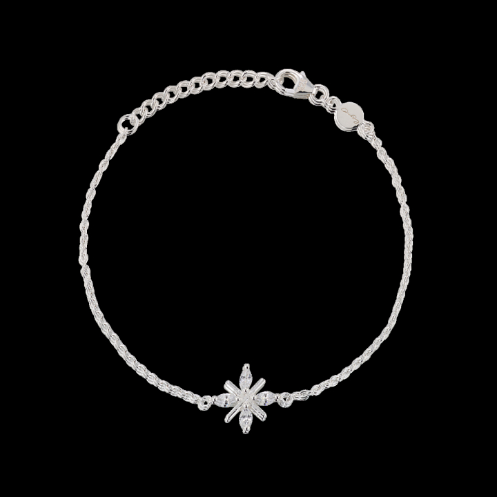 Snowflake Bracelet Silver i gruppen Armbånd / Sølvarmbånd hos SCANDINAVIAN JEWELRY DESIGN (s363)