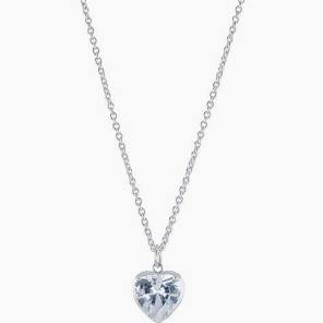 Crazy Diamond Heart Necklace Silver i gruppen Halskjede / Sølvkjede hos SCANDINAVIAN JEWELRY DESIGN (s373)