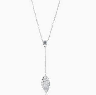 Autumn leaves Necklace Silver i gruppen Halskjede / Sølvkjede hos SCANDINAVIAN JEWELRY DESIGN (s388)