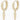Aero ring pendant Earring Gold