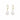 Jackie silk hook Earrings Gold