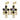 LEONORA Gull BLACK/GOLDEN Øreringer