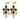 LEONORA Gull BLACK/GOLDEN Øreringer