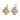 BATTI Gull GOLDEN / ROSE Øreringer