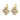 BATTI Gull GOLDEN / ROSE Øreringer