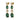 CORNELIA Gull GREEN / GOLDEN Øreringer
