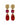 MISIA SG RED / PINK EARRINGS GOLD