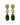 MISIA SG EMERALD GREEN / GOLDEN EARRINGS GOLD