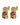 BECKIA SG BROWN / GOLDEN EARRINGS GOLD