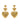 Trippe heart earrings