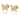 Petite papillion sparkling Earrings Gold