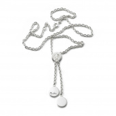 Twin Dots Necklace Silver