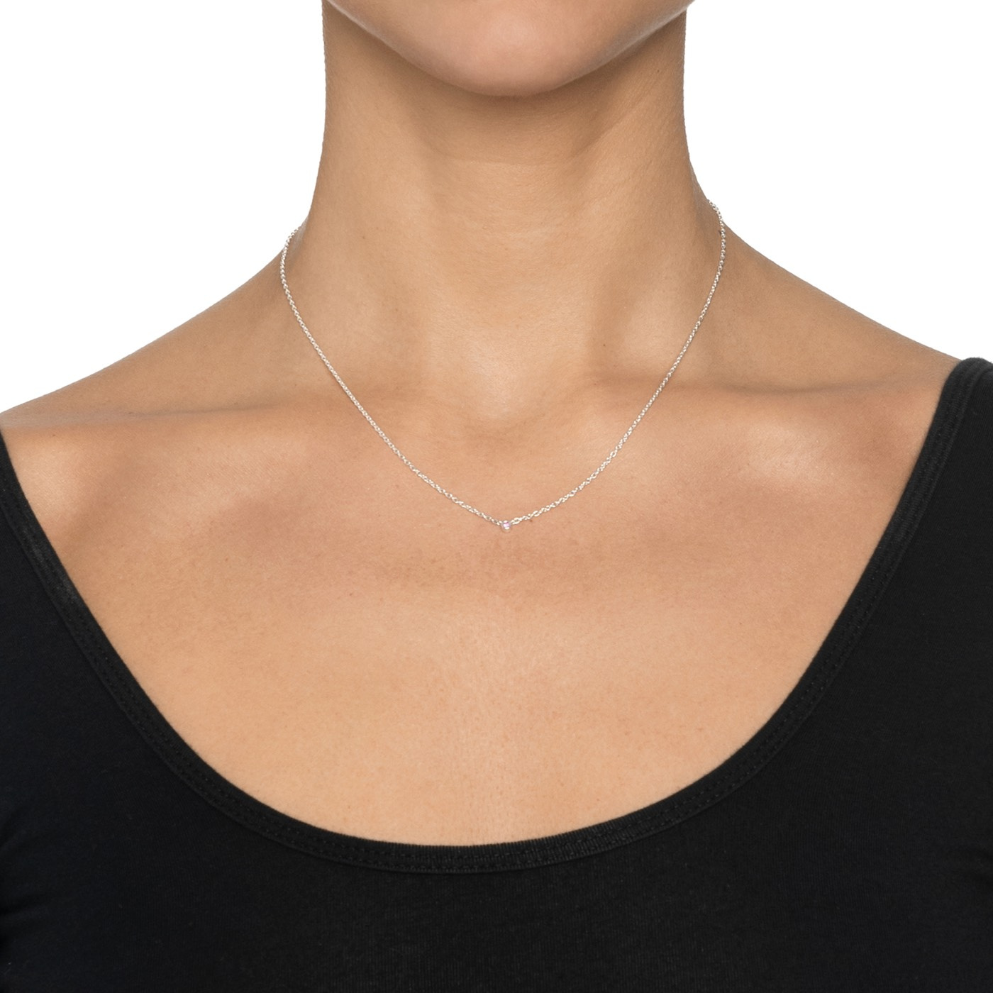 Micro Blink - Pink Sapphire Halskjede Sølv 40-45 cm