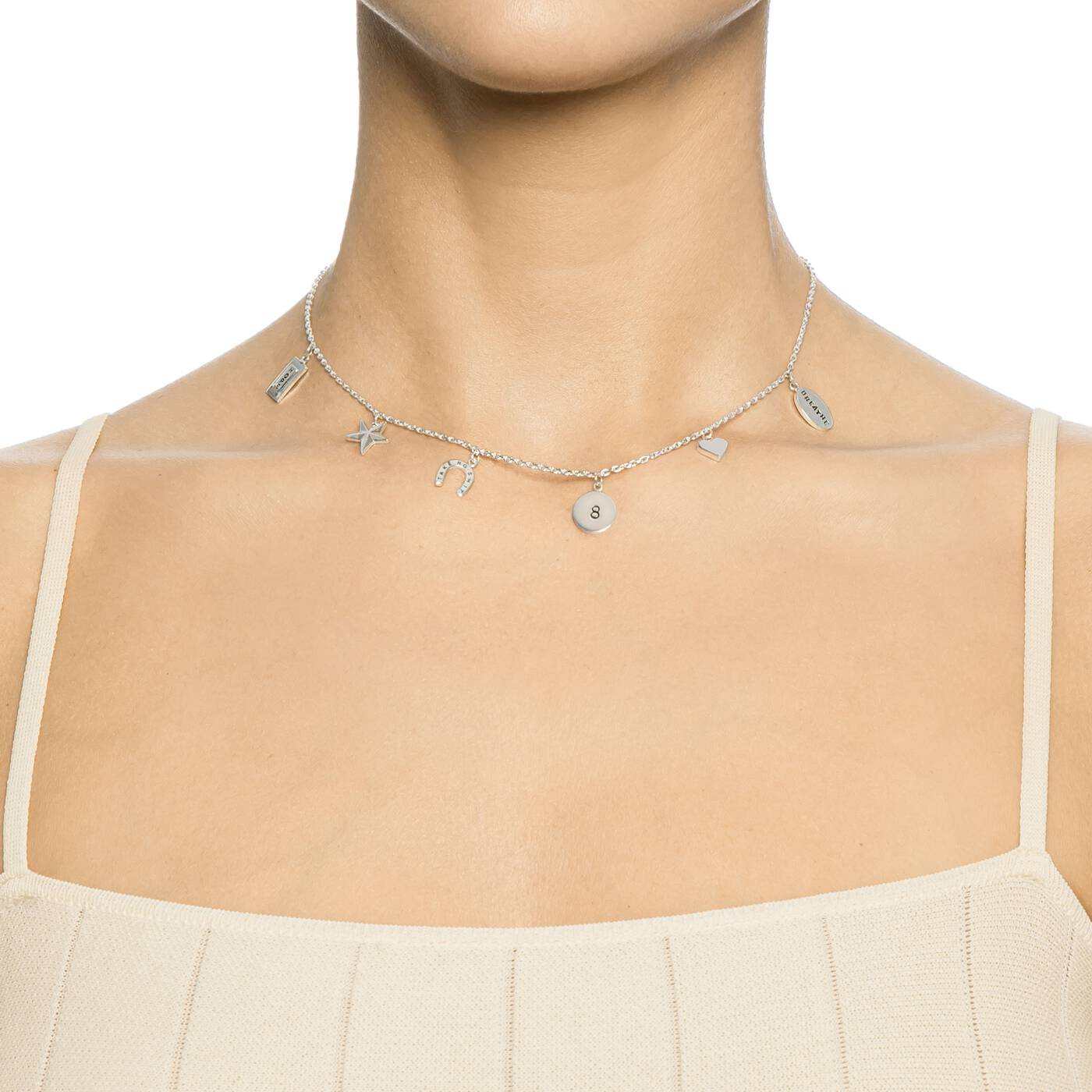 Mini Charms Halskjede Sølv