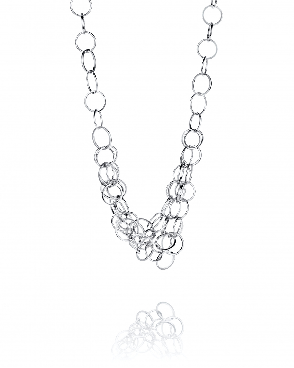 Messy rings Necklace Silver