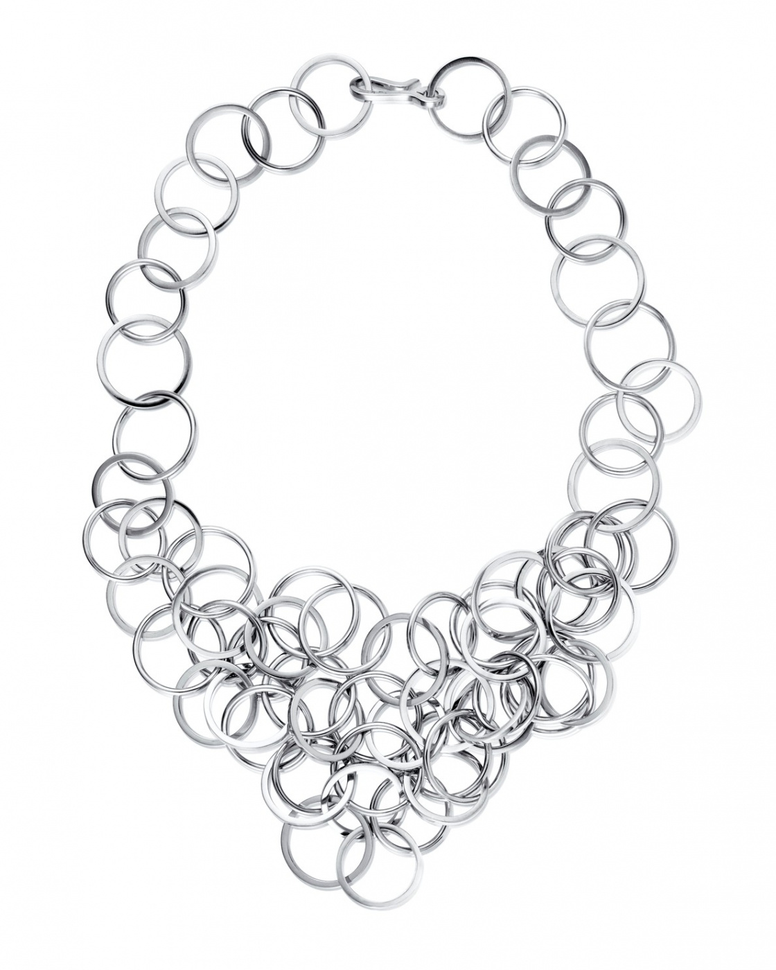 Messy rings Necklace Silver