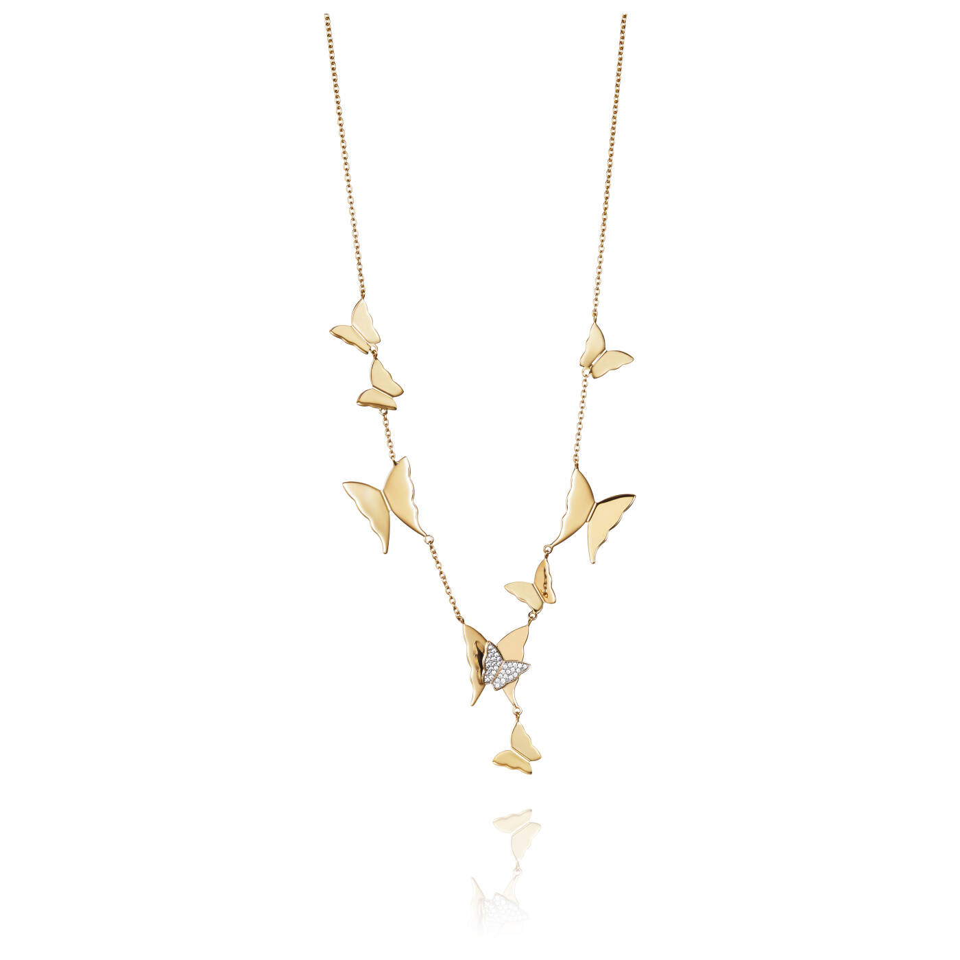 Miss Butterfly Air & Stars Collier Halskjede Gull