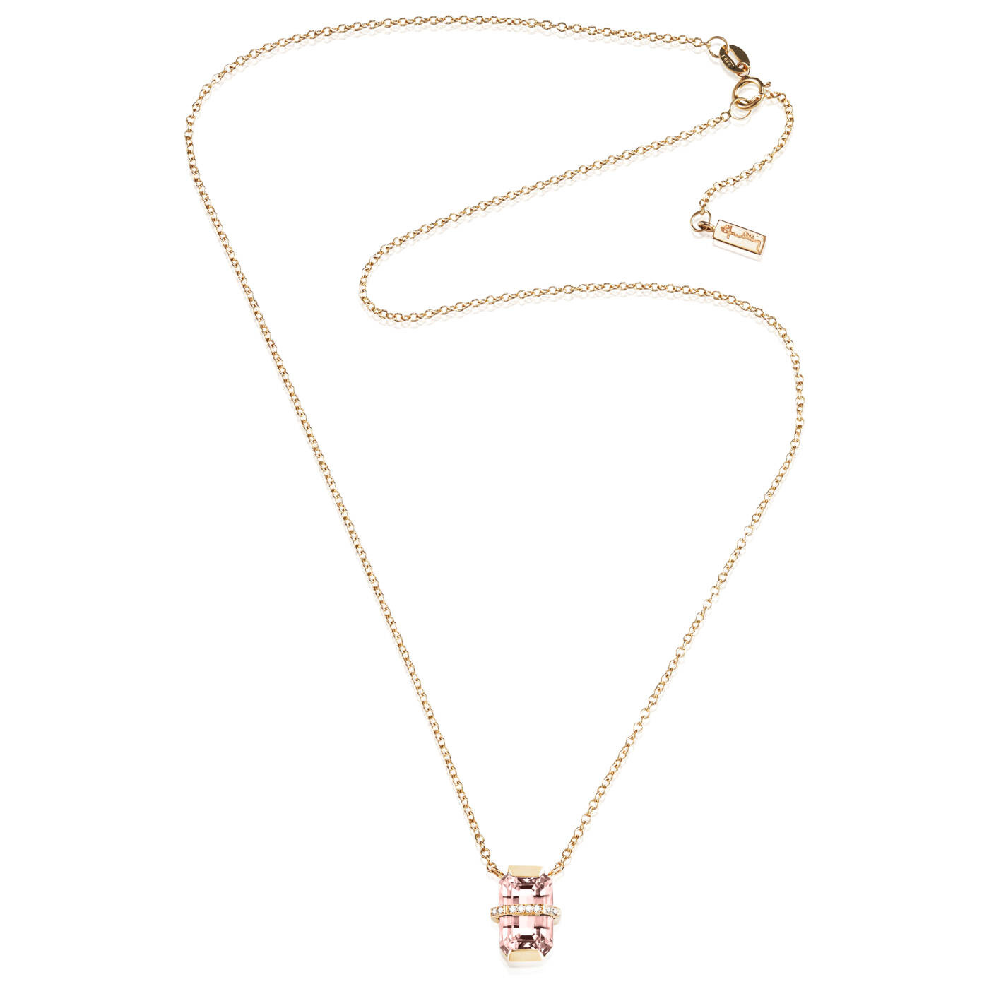 Little Bend Over - Morganite Halskjede Gull 42-45 cm