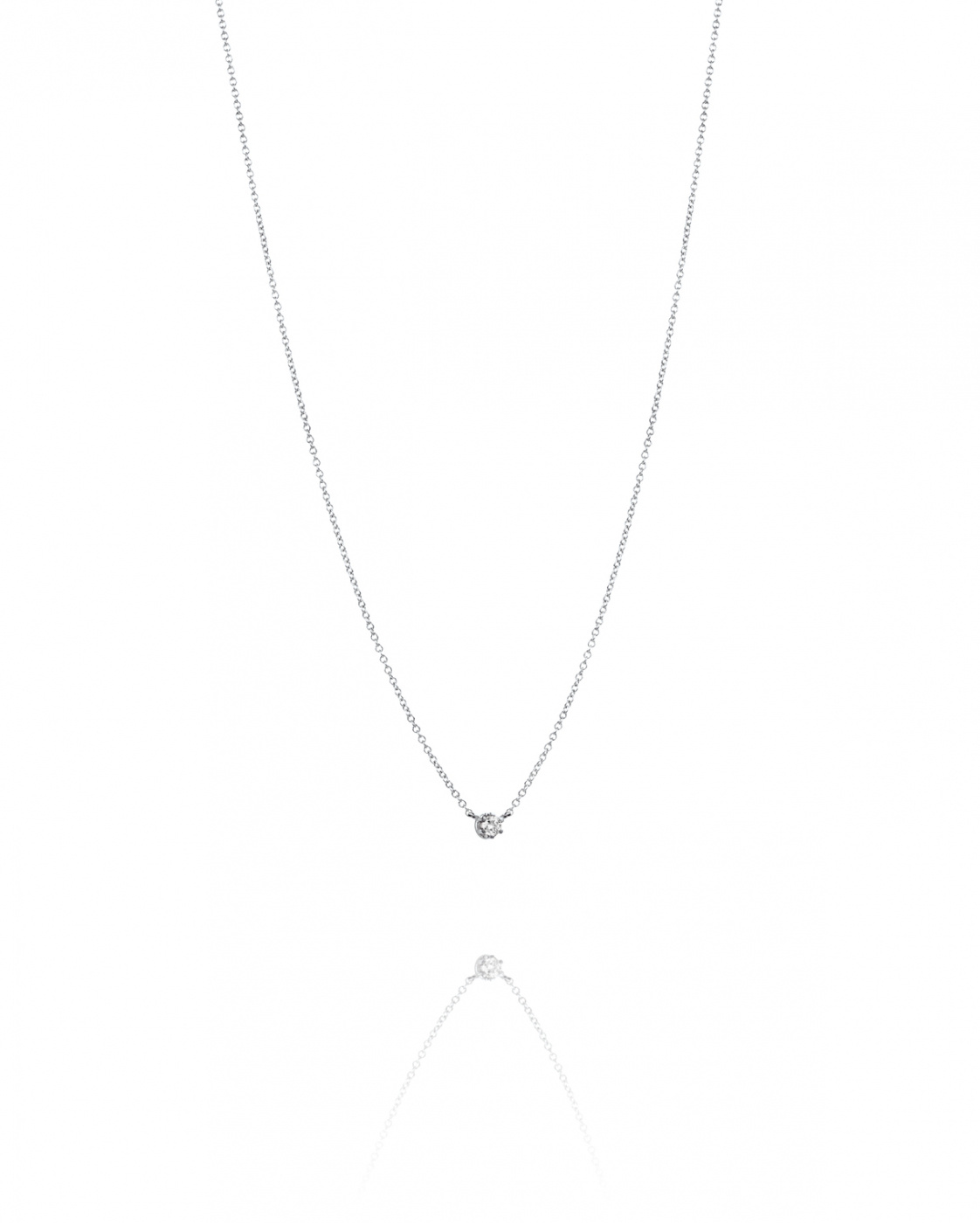 Crown & Stars Halskjede 0.19ct Hvitt gull