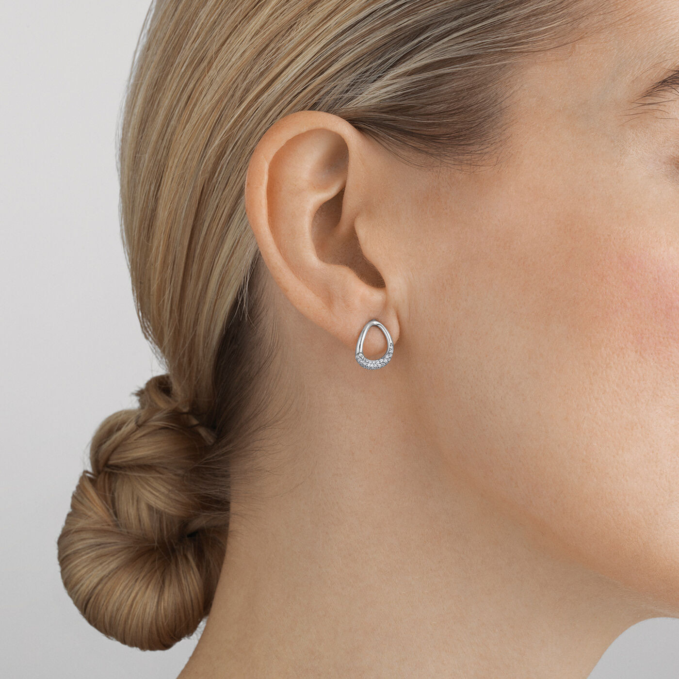 OFFSPRING Øreringer Sølv Diamant PAVE 0.19 ct