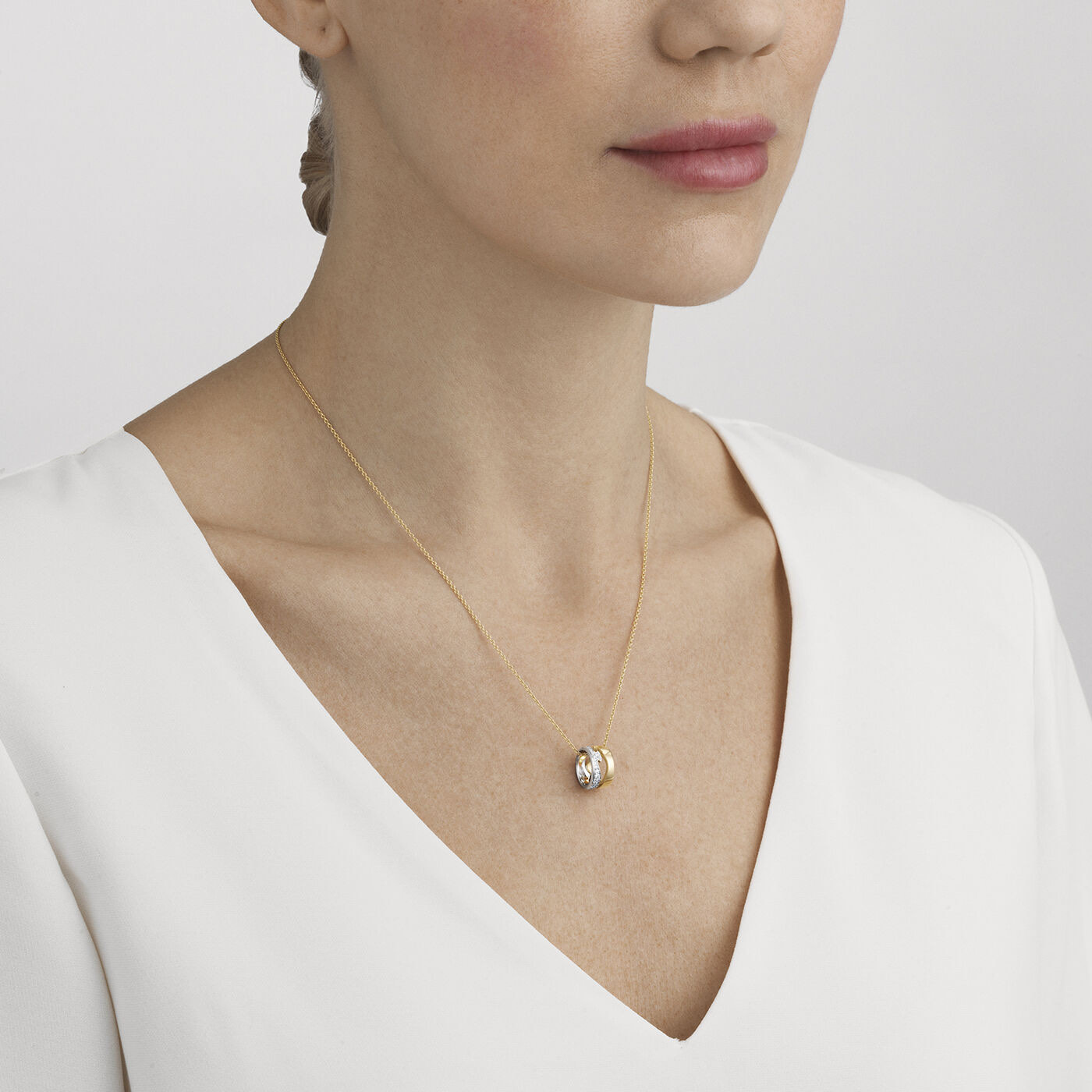 FUSION OPEN Anheng Gull Hvitt gull PAVÉ 0.22 CT