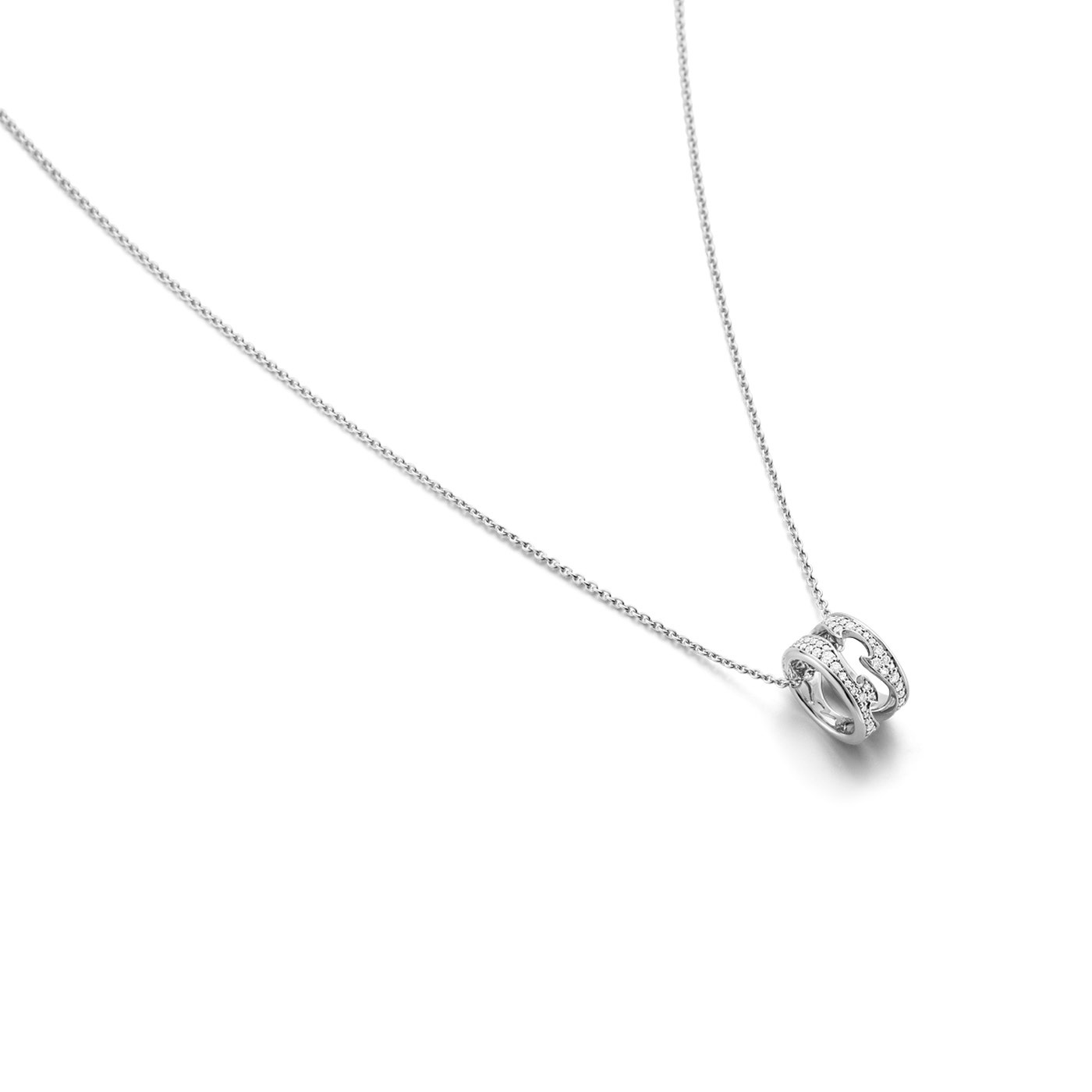 FUSION OPEN Anheng Hvitt gull FULL PAVÉ 0.43 CT