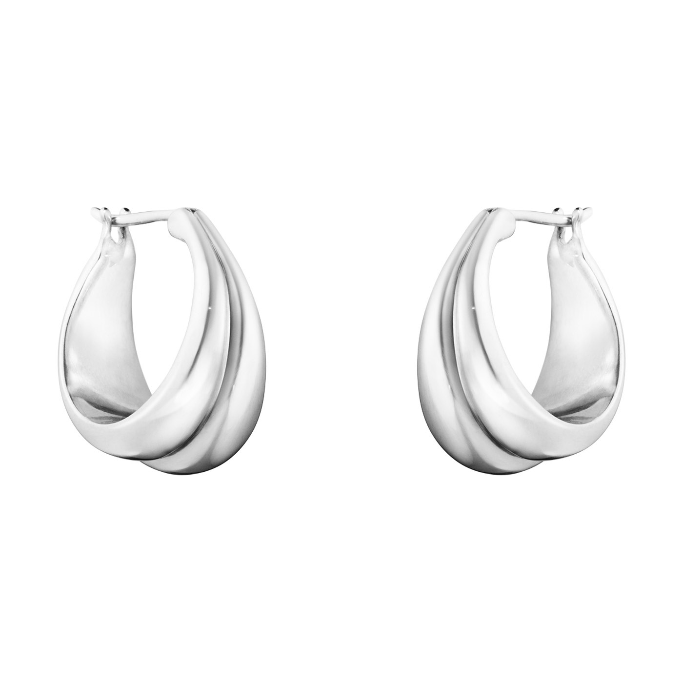 CURVE MEDIUM Øreringer Sølv