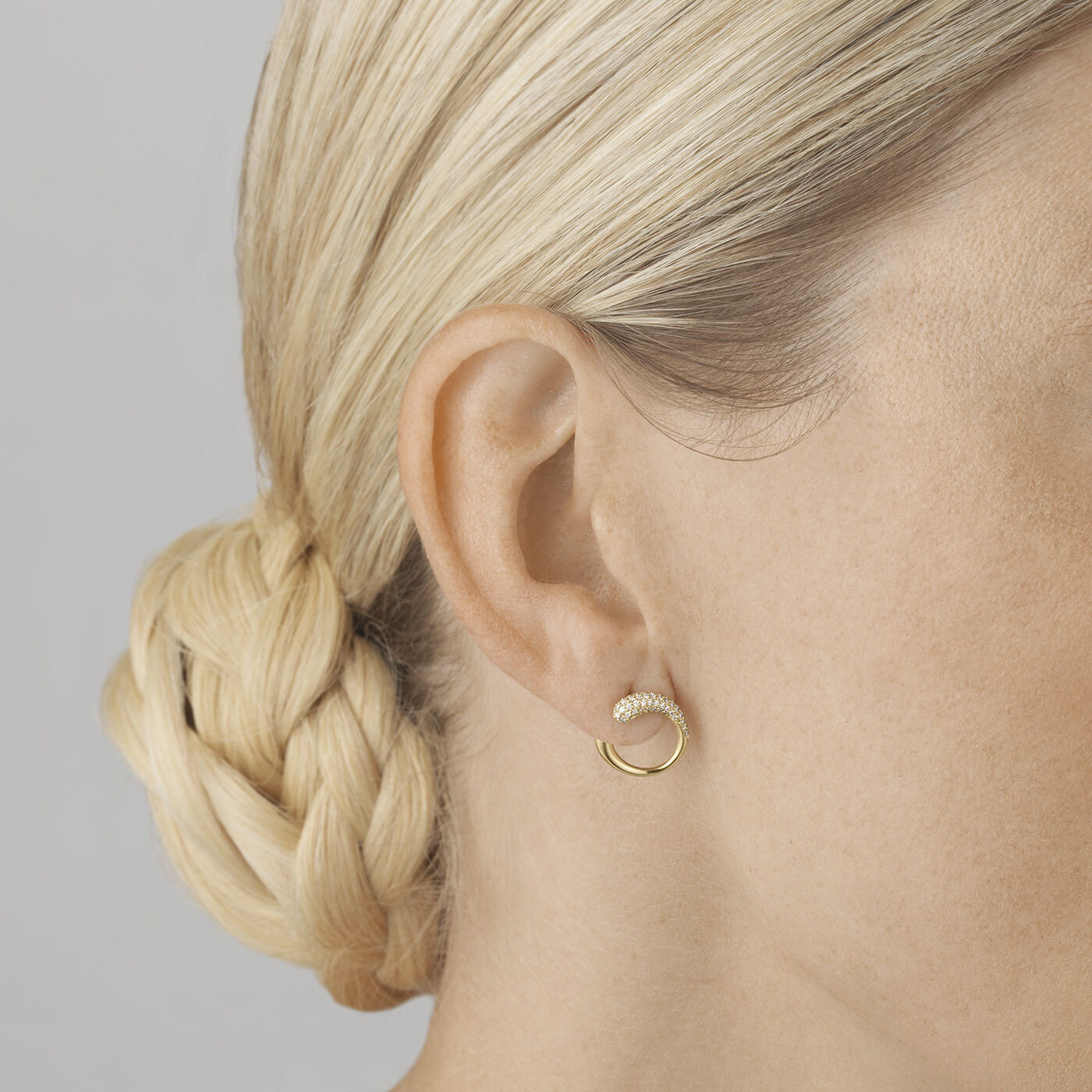 MERCY Øreringer Gull Diamant PAVE 0.38 CT