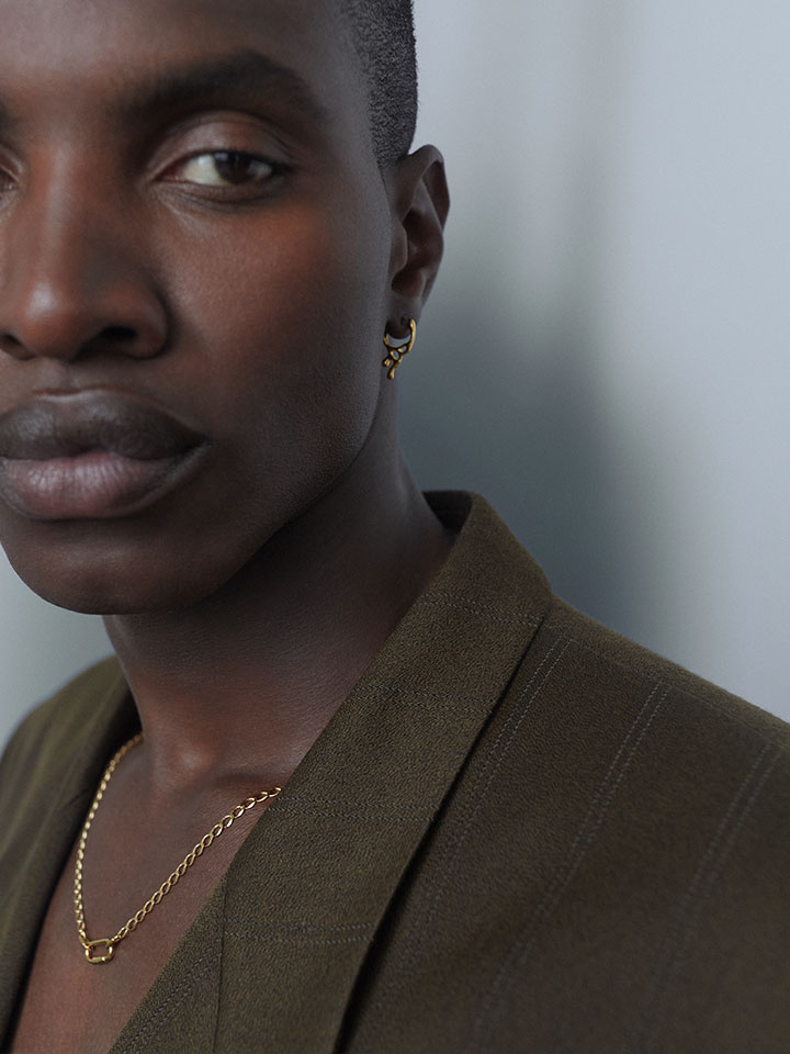 Sortedam Huggie Goldplated Silver