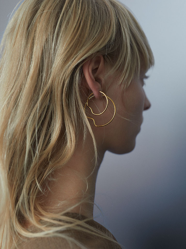 Copenhagen 25 Hoop Goldplated Silver