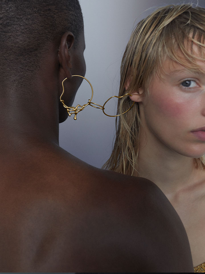 Copenhagen 50 Hoop Goldplated Silver