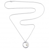60's Pearl Long Pendant Sølv