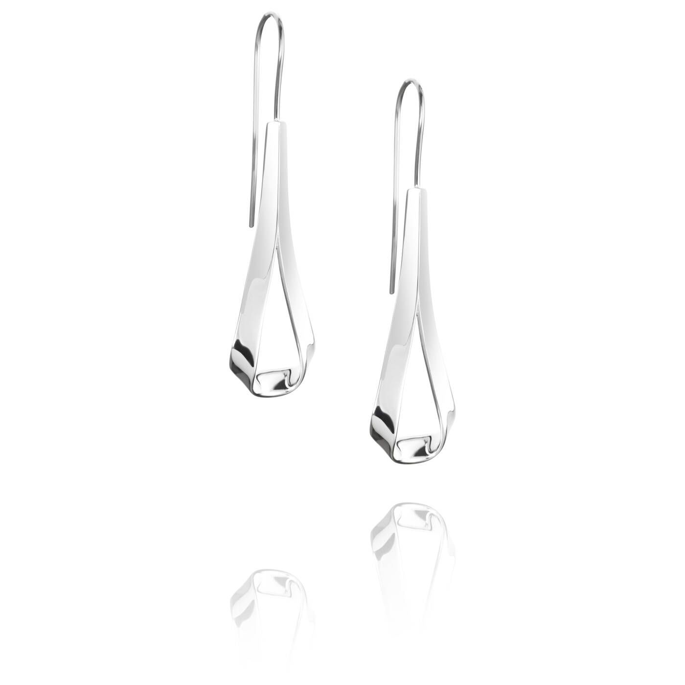 Folded Øreringer Sølv