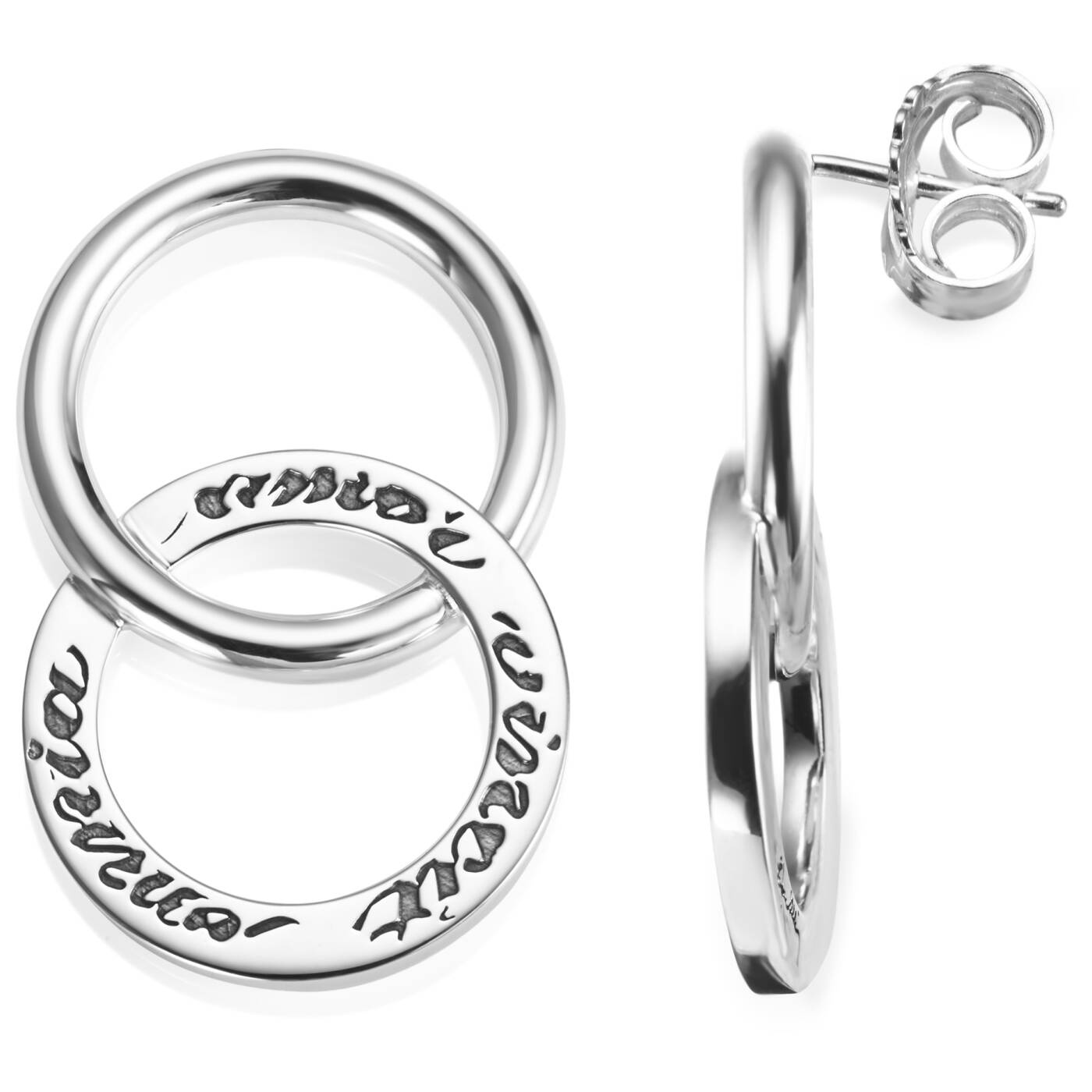 Twosome XL Øreringer Sølv