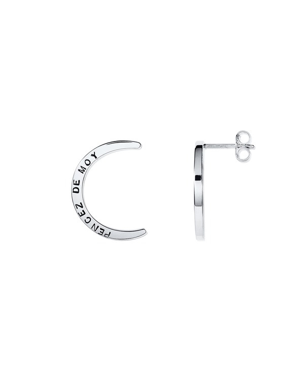 Pencez Moon Øreringer Sølv