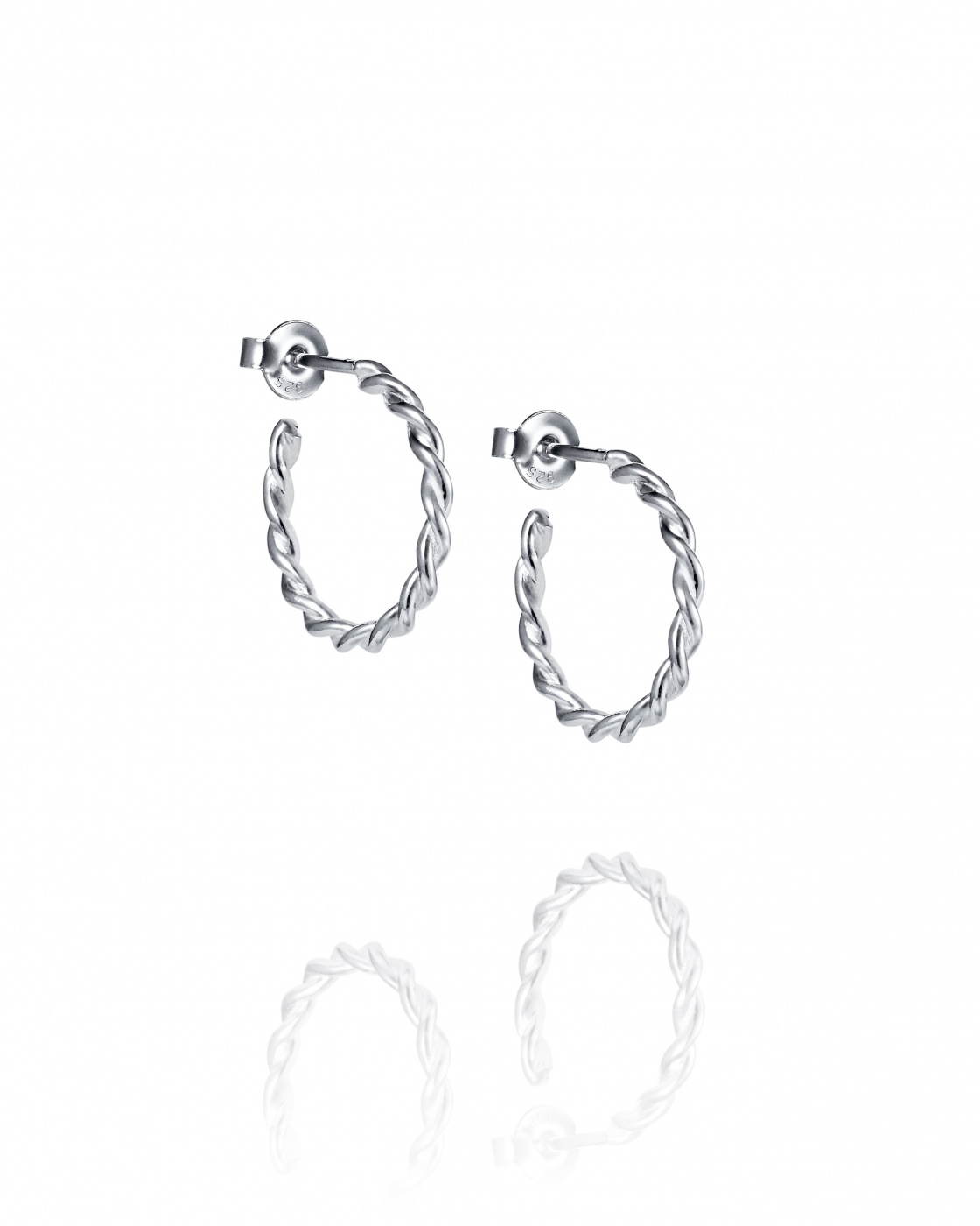 Little wrapped hoops Silver