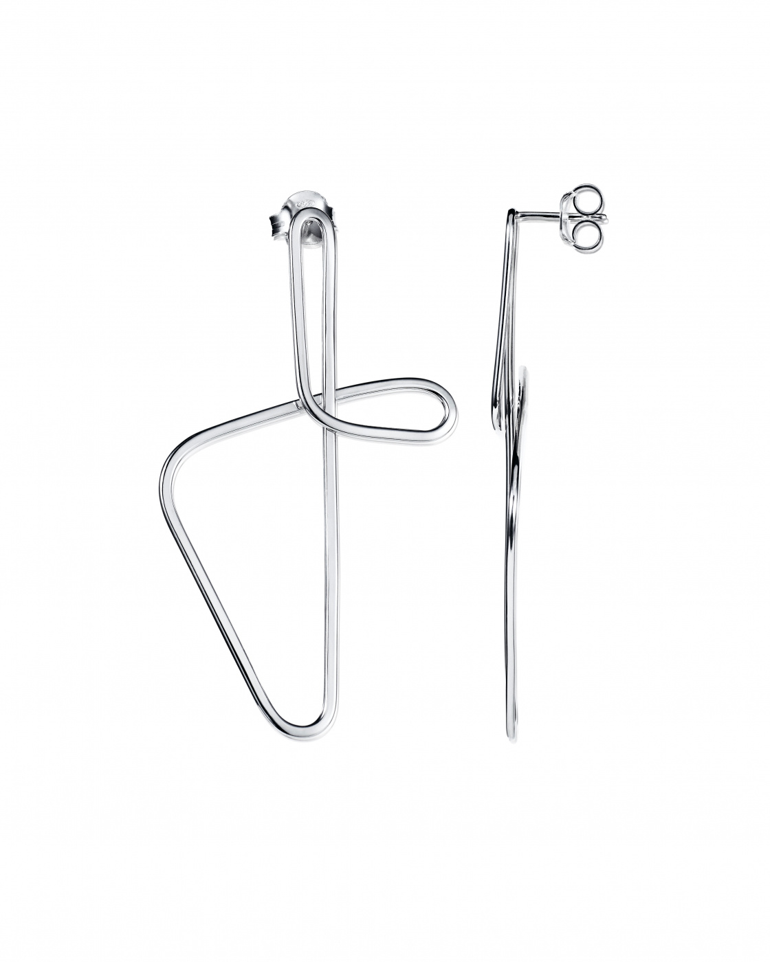 Intersection Earrings Silver