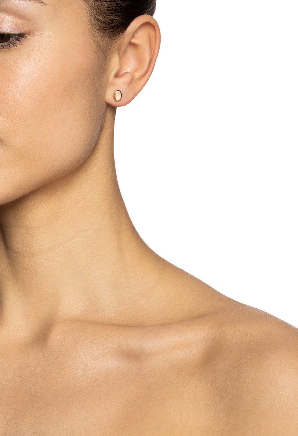 Love Bead - Moonstone Øreringer Gull