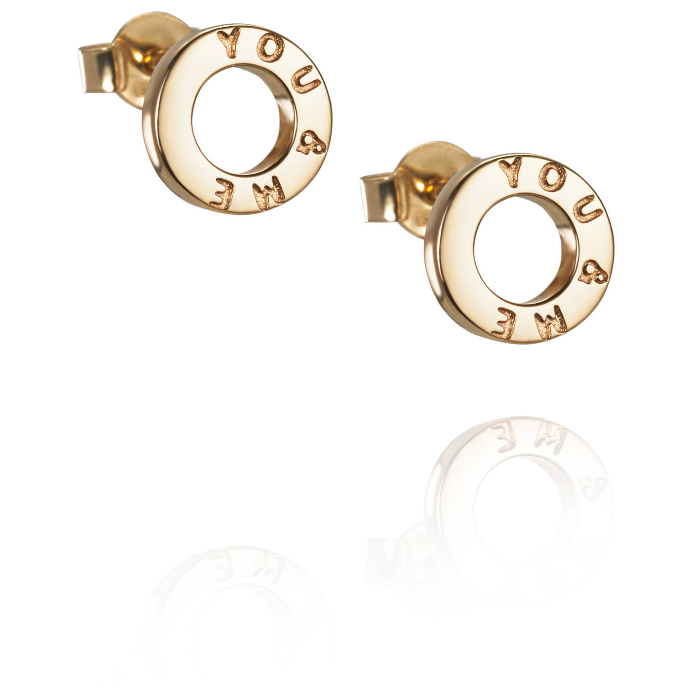 Mini Me You & Me Øreringer Gull