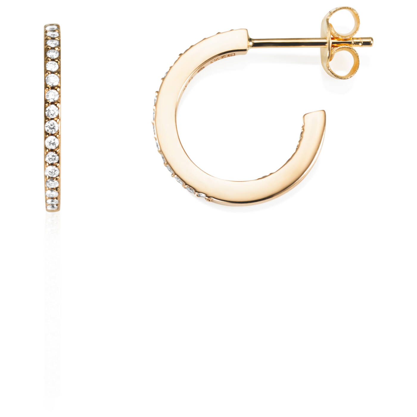 Stars Hoops Øreringer Gull