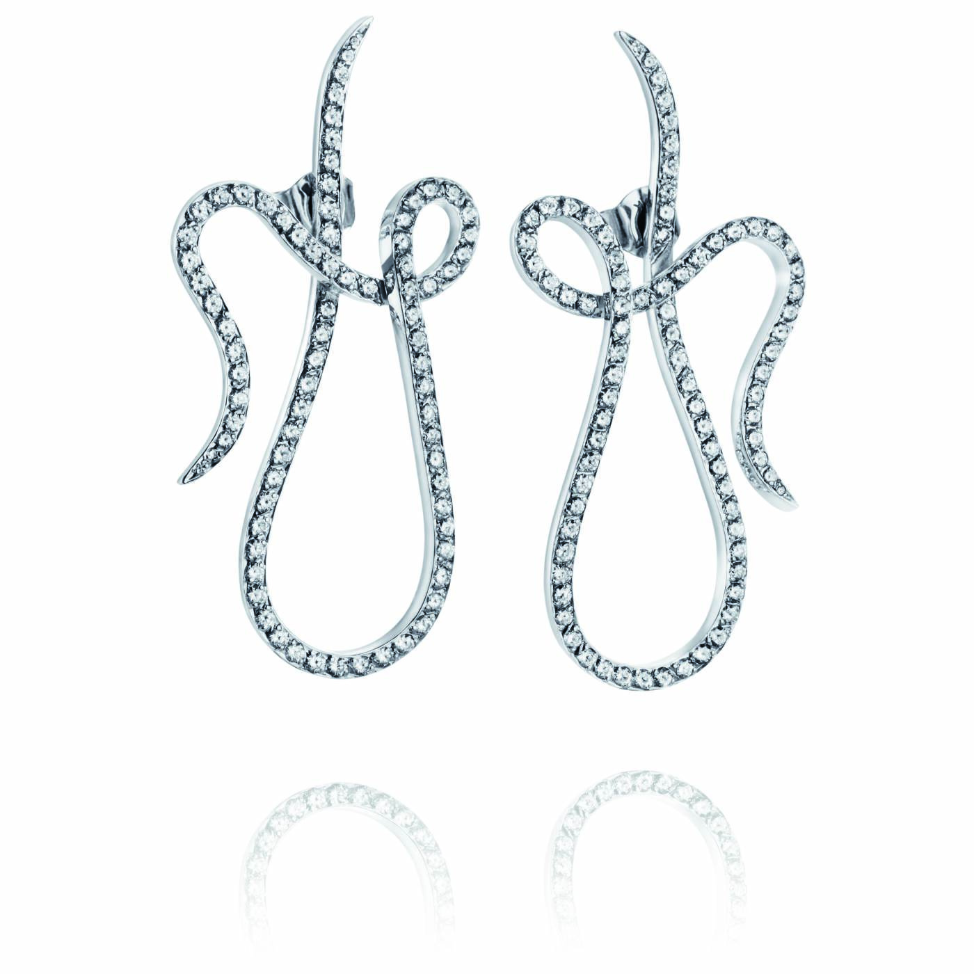 Shape Of A Dream & Stars Øreringer Hvitt gull