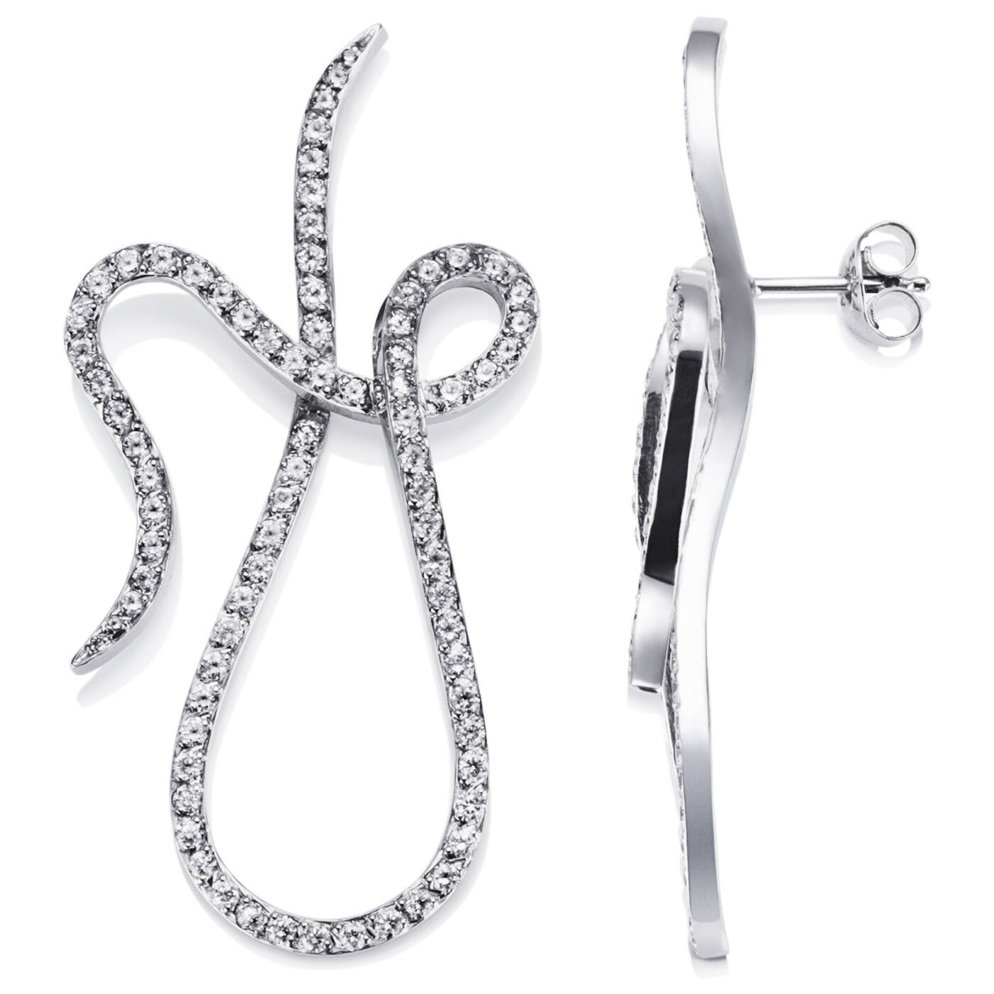 Shape Of A Dream & Stars Øreringer Hvitt gull