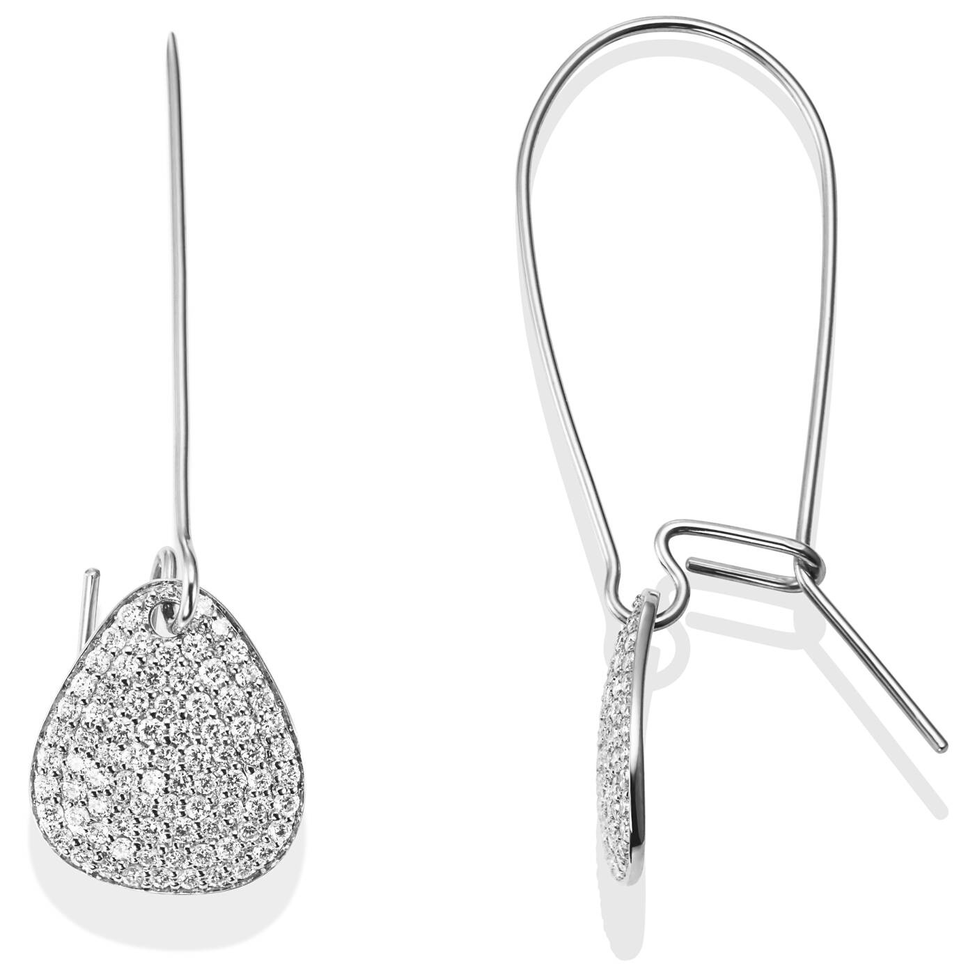 Little Rose Petal & Stars Øreringer Hvitt gull