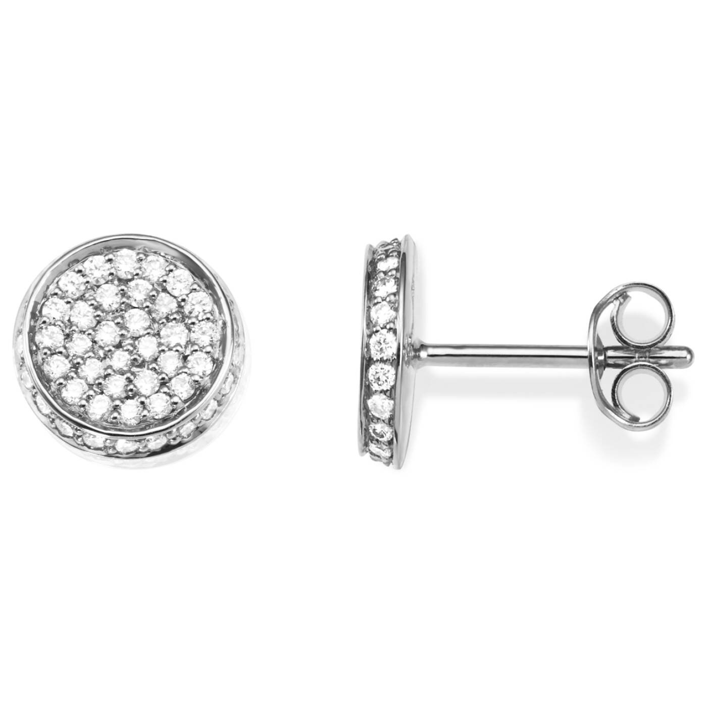 Love Bowl Mini & Stars Øreringer Hvitt gull