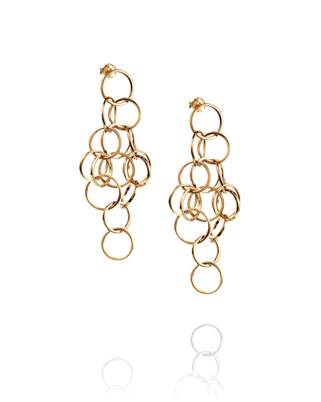 Messy rings Earrings Goldplated Silver