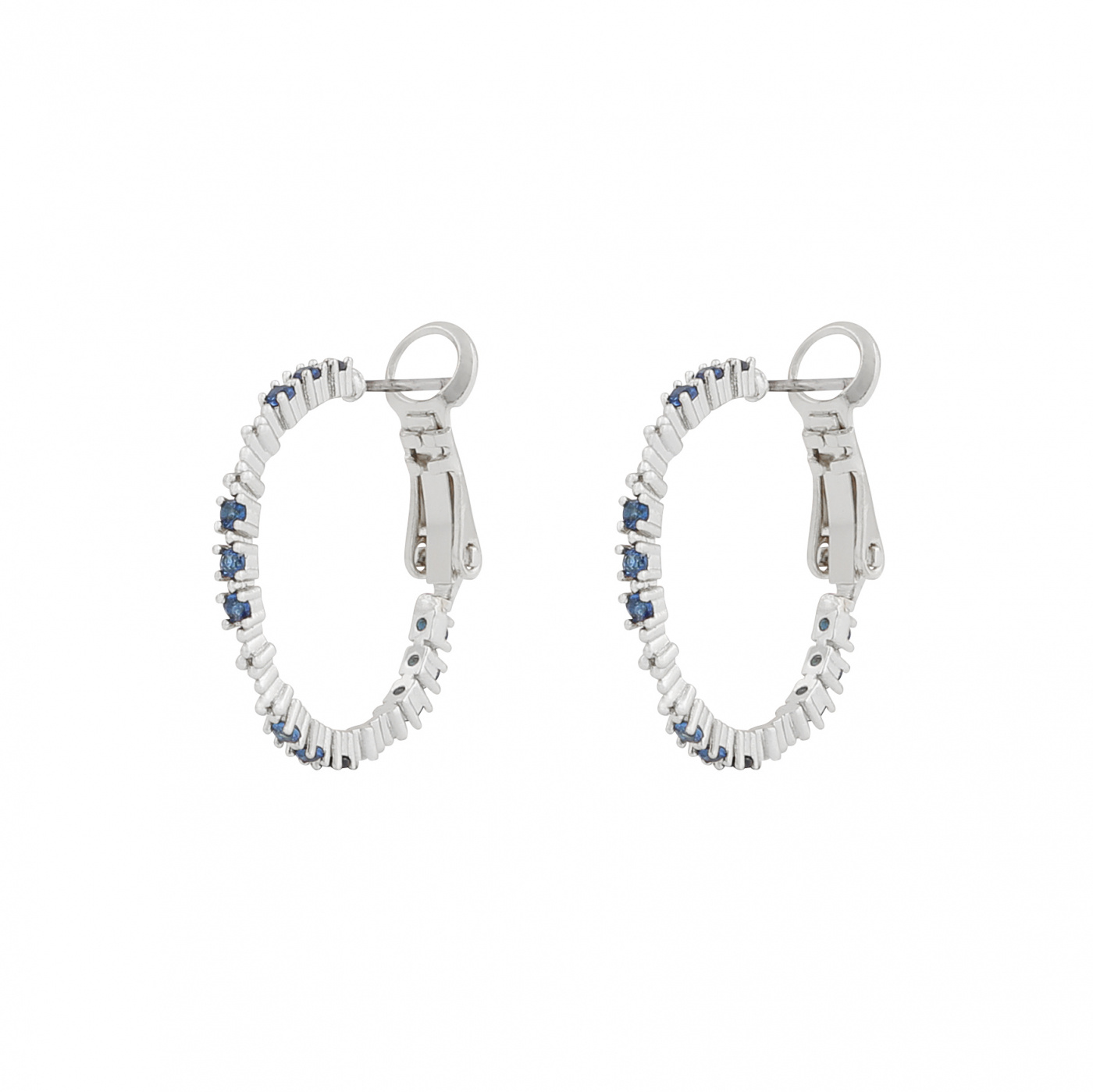 Copenhagen small ring ear Sølv/denim-Onesize