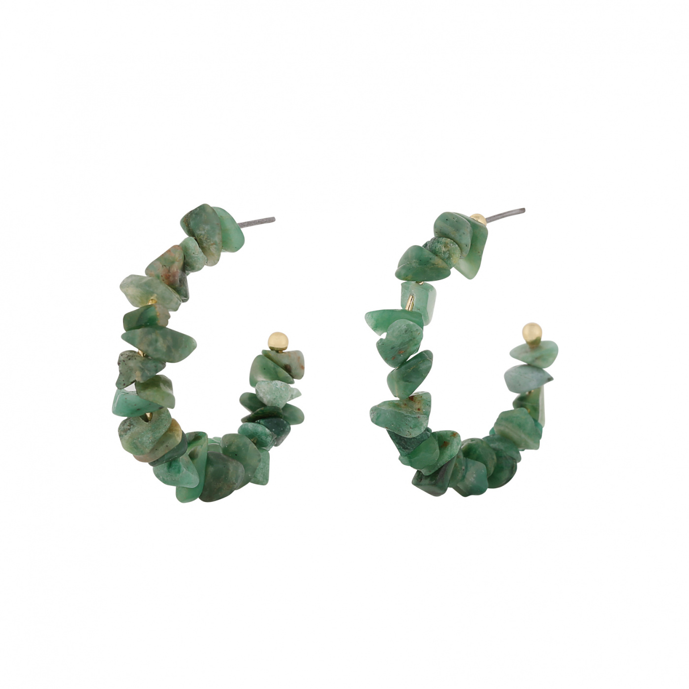 Capri oval ear gold green